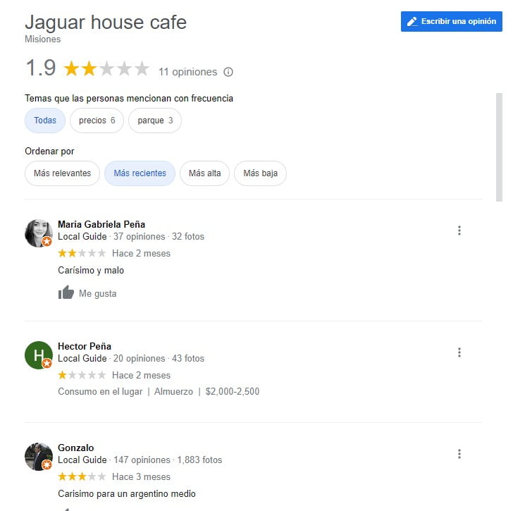 opiniones-jaguar-house-cafe Opiniones sobre el Restaurante Jaguar House Café