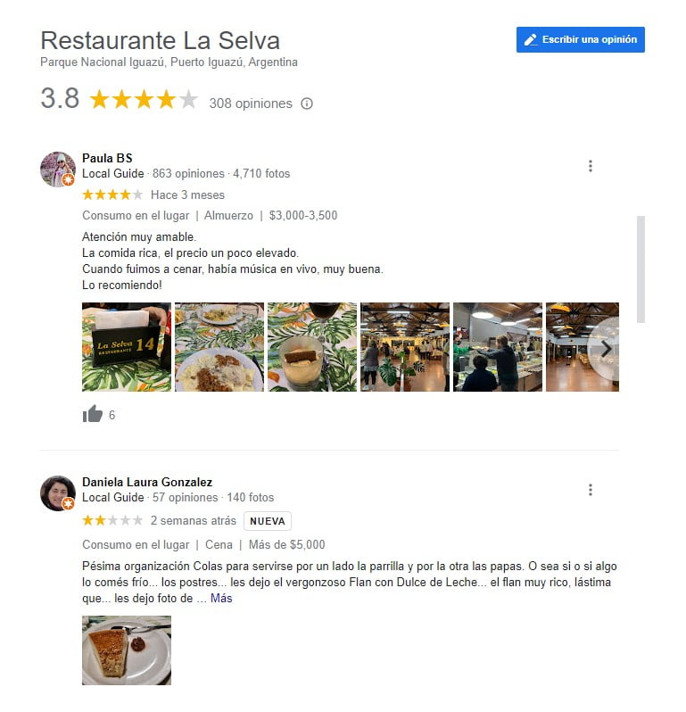 Qué comer en el Parque Nacional Iguazú